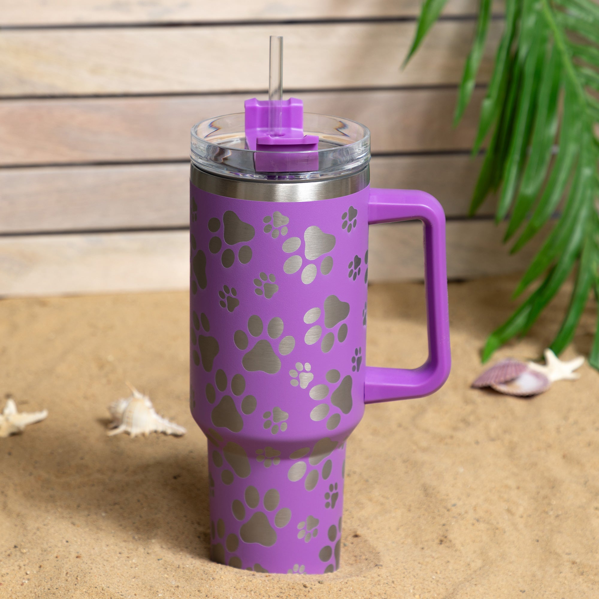 Paw Print Vacuum Sealed Stainless Steel Tumbler - 40 oz
