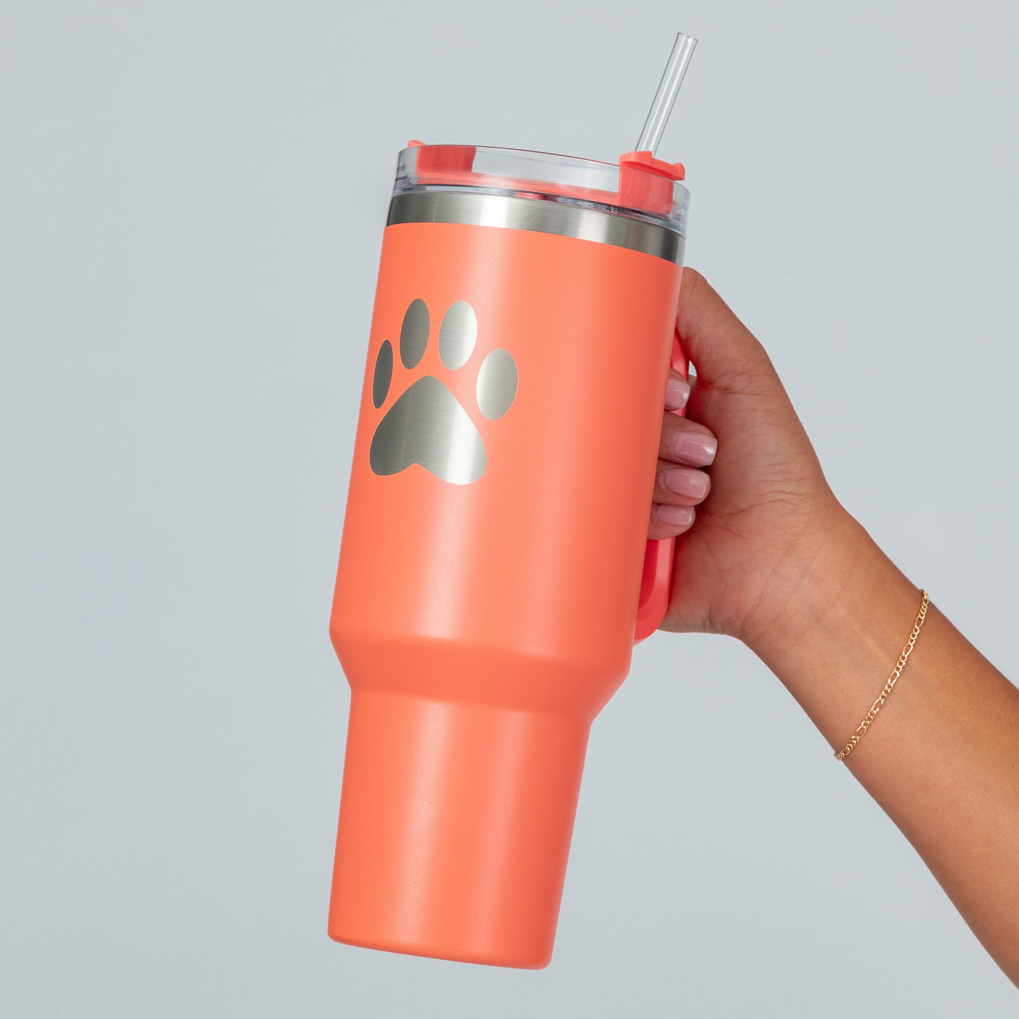 Paw Print Vacuum Sealed Stainless Steel Tumbler - 40 oz