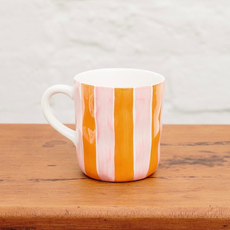 Pink + Orange Stripe Mug
