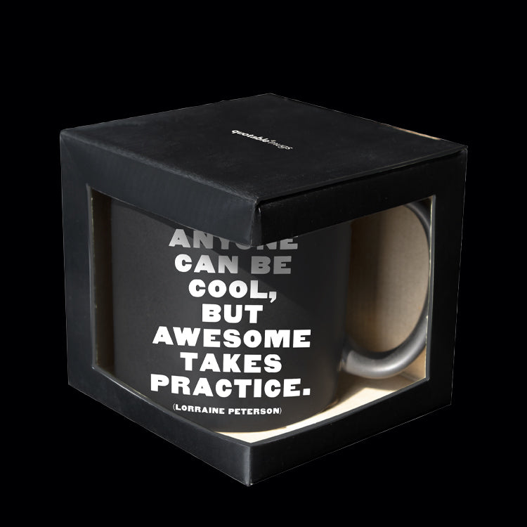 """anyone can be cool"" mug"