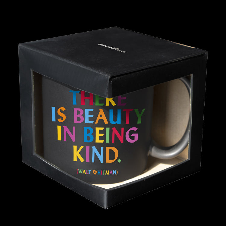 """beauty in being kind"" mug"