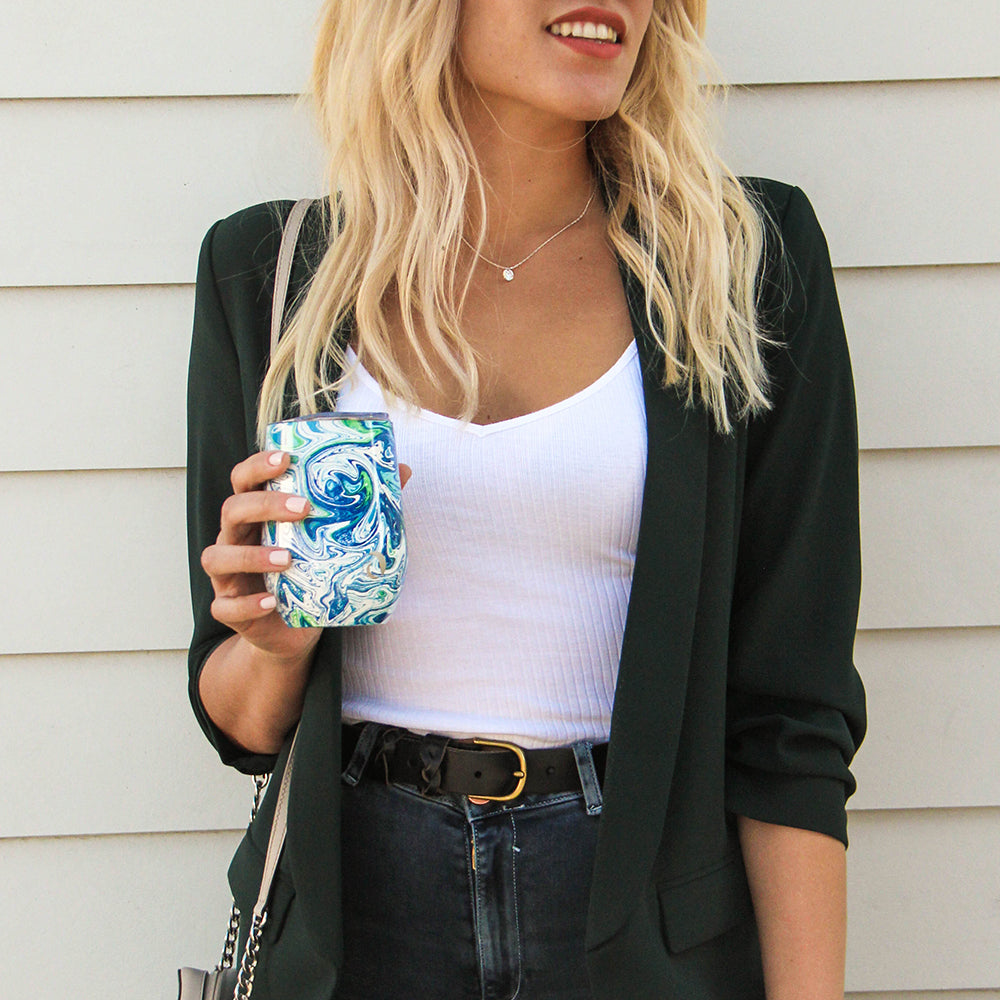 DRINCO? 12oz Insulated Wine Tumbler Glass