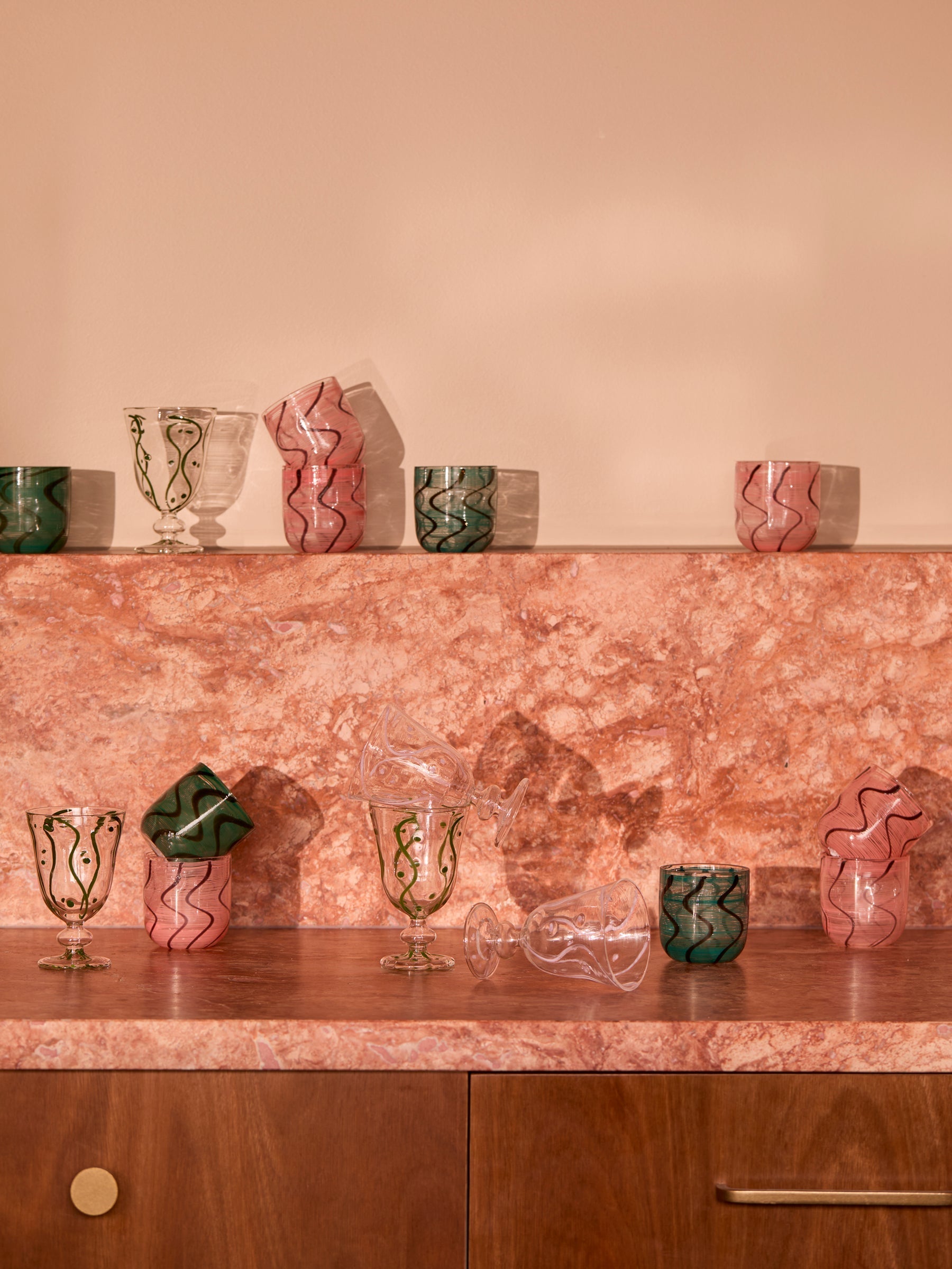 Swirl Green Tumbler Set