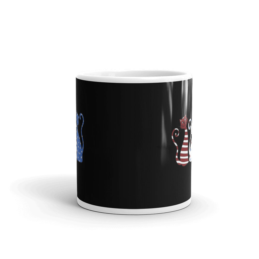 Whimsy Americana Cats Mug