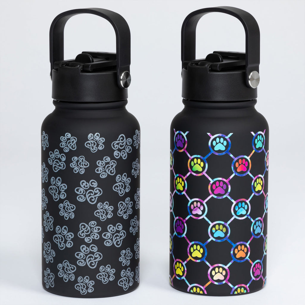 Double Wall Stainless Steel Paw Print Tumbler - 22 oz