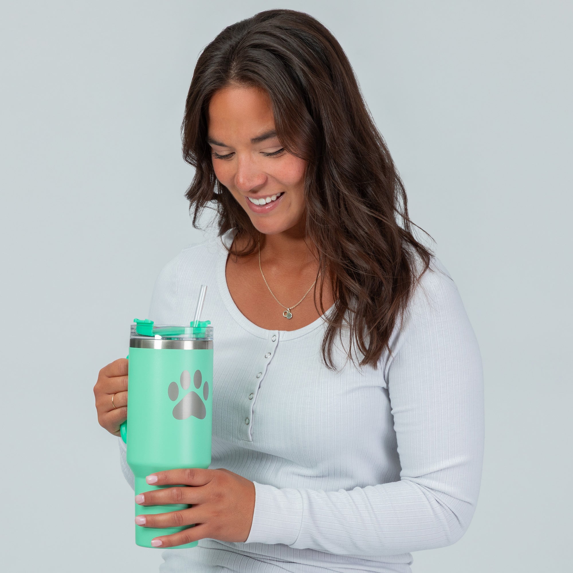 Paw Print Vacuum Sealed Stainless Steel Tumbler - 40 oz