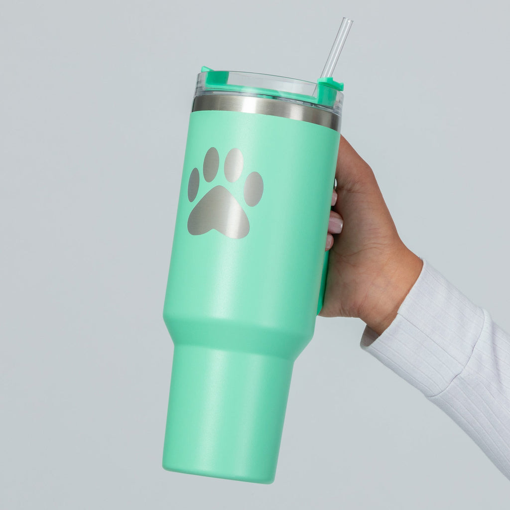 Paw Print Vacuum Sealed Stainless Steel Tumbler - 40 oz