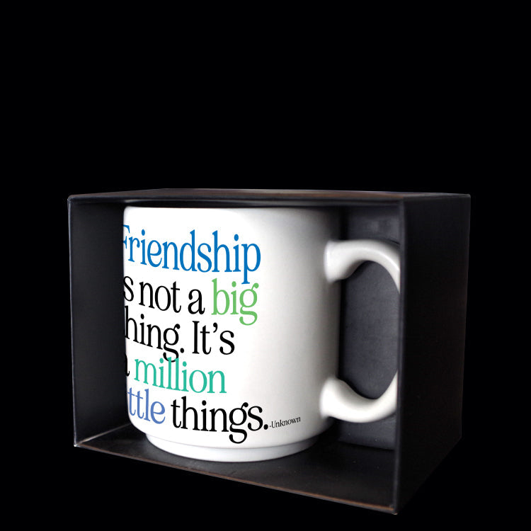 """friendship not big thing"" mini mug"