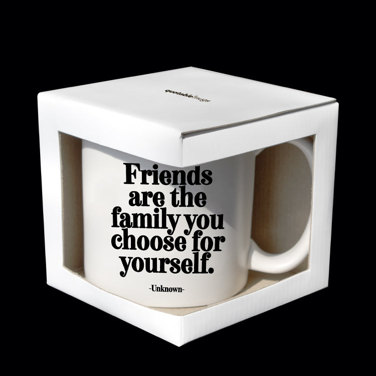 """friends are the family"" mug"