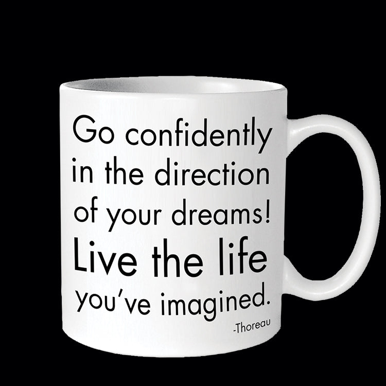 """go confidently"" mug"