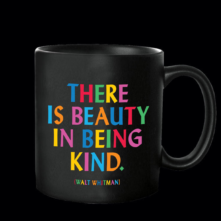 """beauty in being kind"" mug"