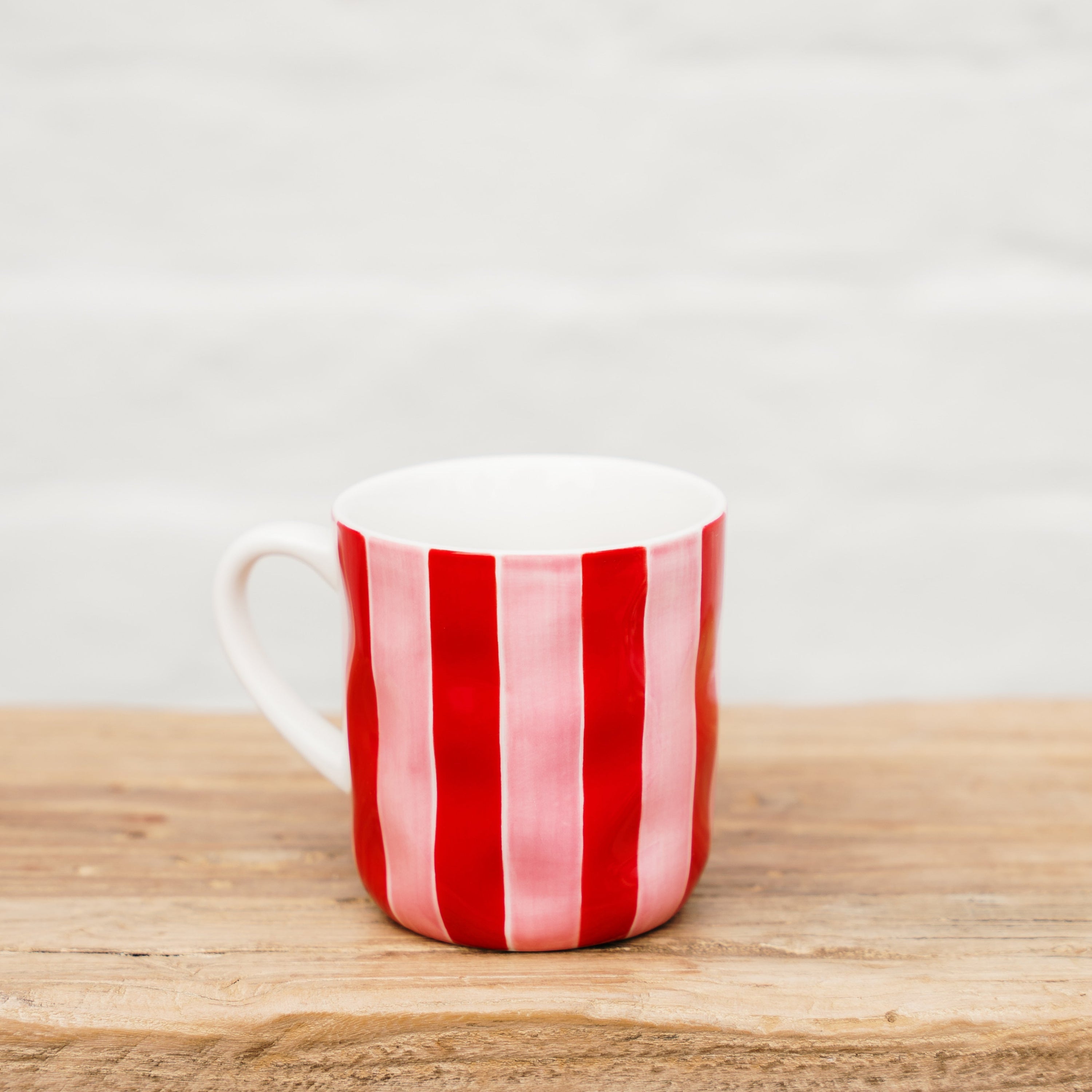 Pink + Red Stripe Mug