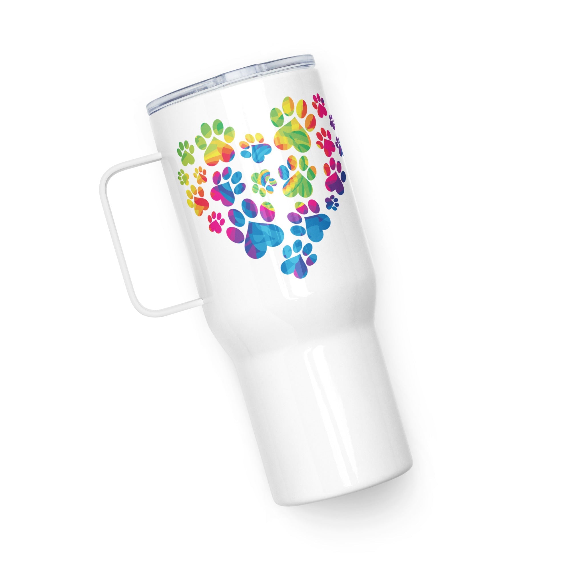 Anniversary Paw Print 25oz Handle Tumbler Travel Mug